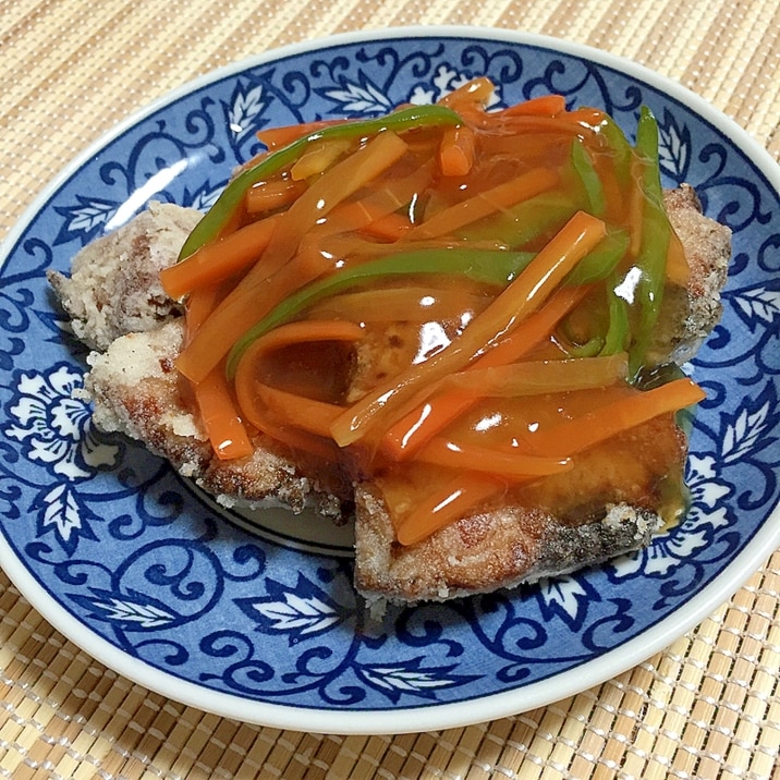 かつおの竜田揚げの野菜あんかけ♪